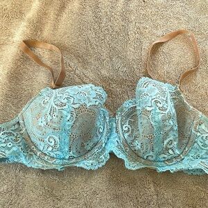 Third Love light blue 24/7 lace balconette bra 34b 1/2